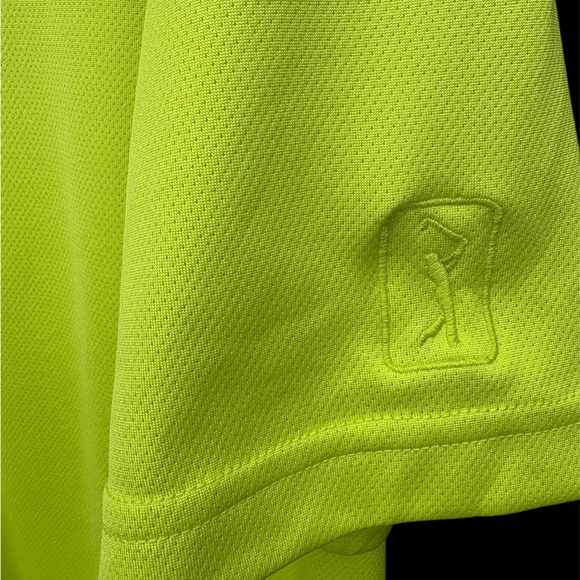 PGA Tour Green Polo Golf Shirt Vibrant Classic Design - Picture 4 of 6